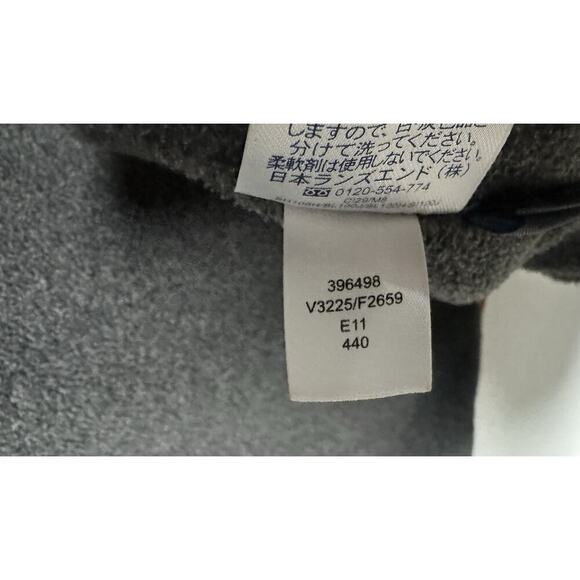 Lands End Orange Jacket Mens Windcheck Hooded Fleece Lined Large 42-44 EUC - Picture 6 of 13